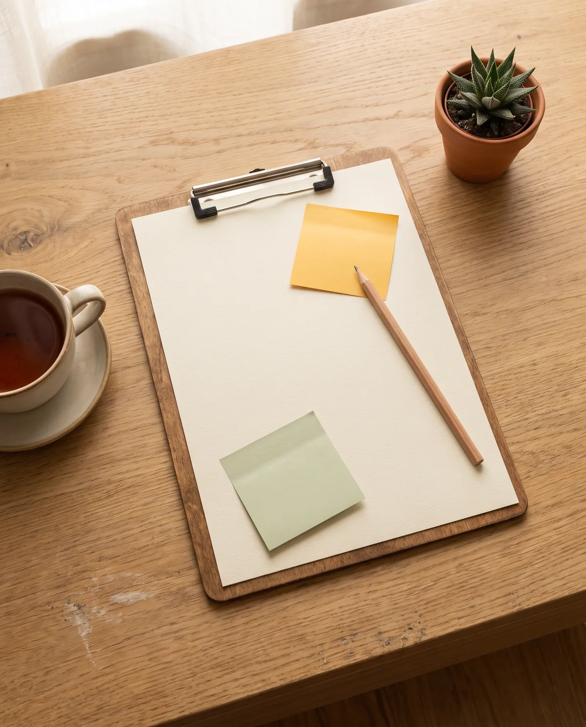 Jo's clipboard on a desk